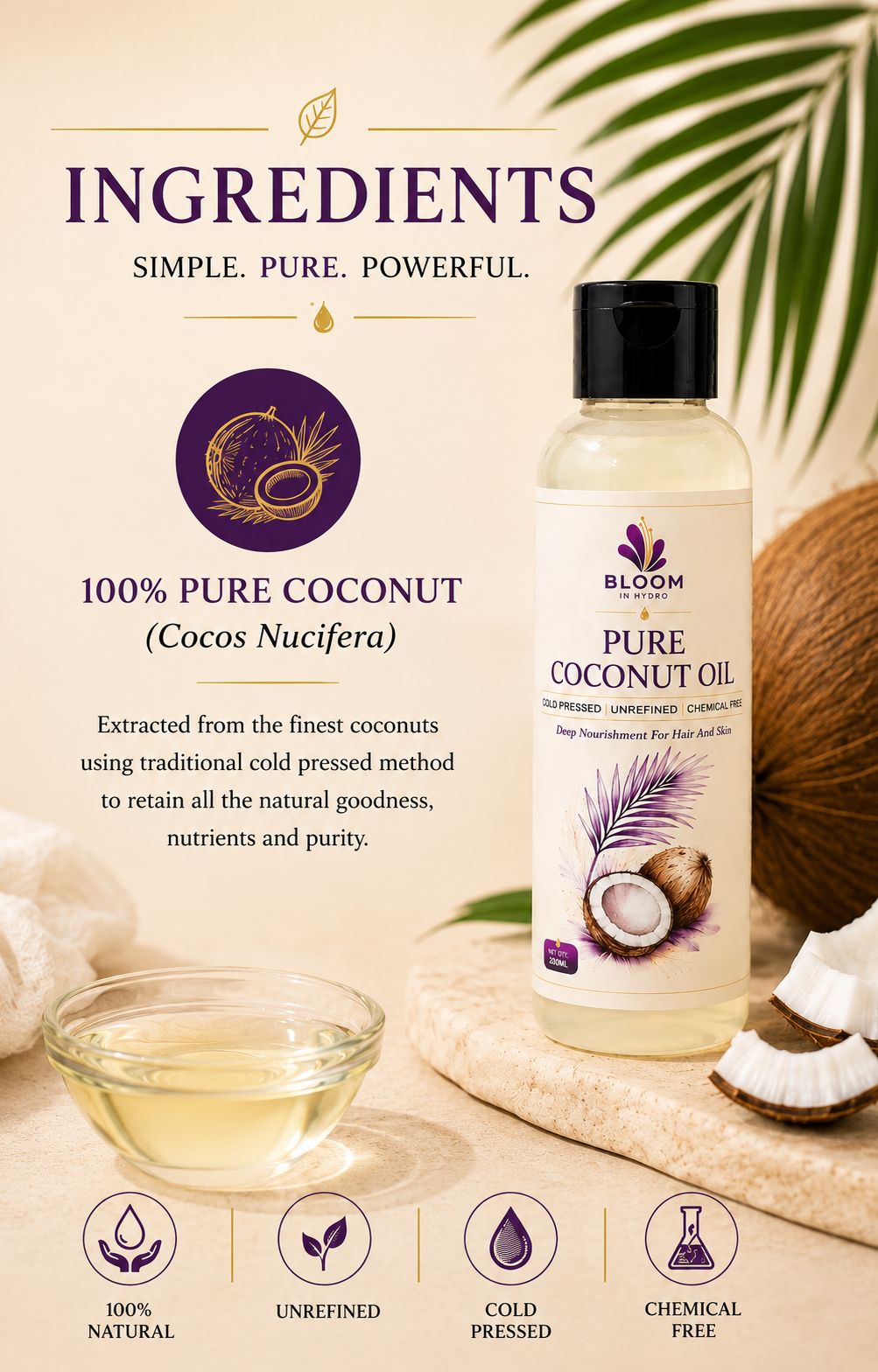 100% PURE COCONUT OIL