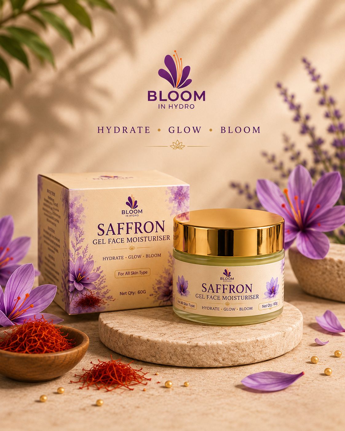 SAFFRON GEL FACE MOISTURISER