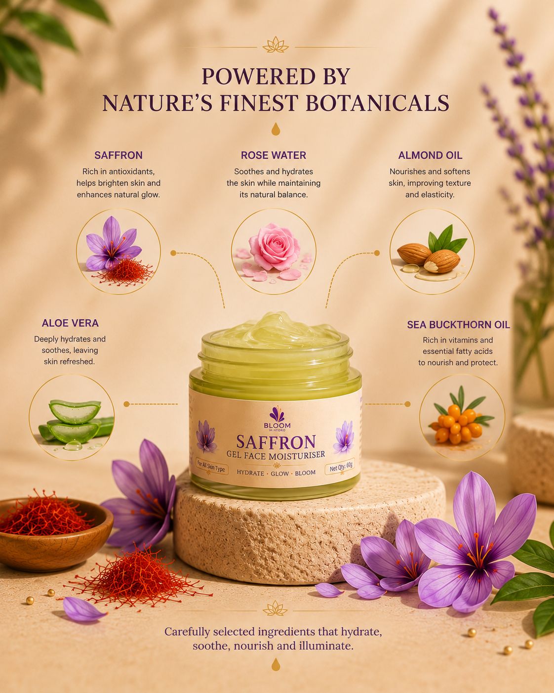 SAFFRON GEL FACE MOISTURISER